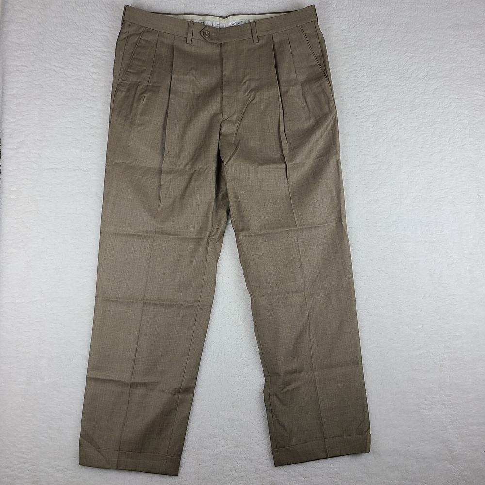 Santorelli Men's Dress Pants in Light Brown